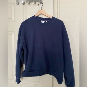 aritzia tna navy crewneck